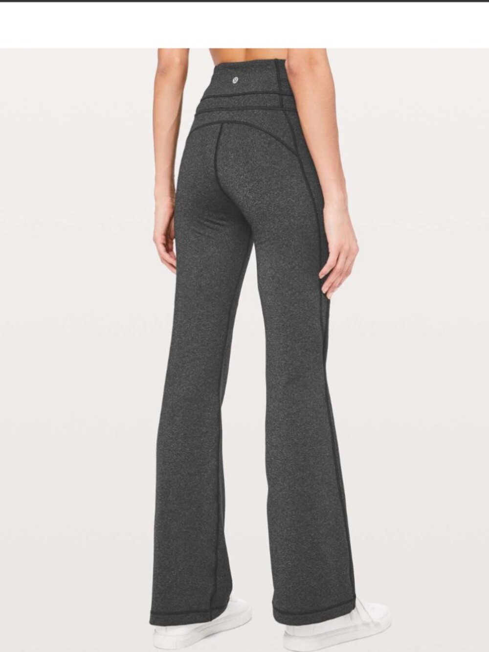 Lululemon Groove Pant Flare Full-On Luxtreme 32" in Heathered Black size 8